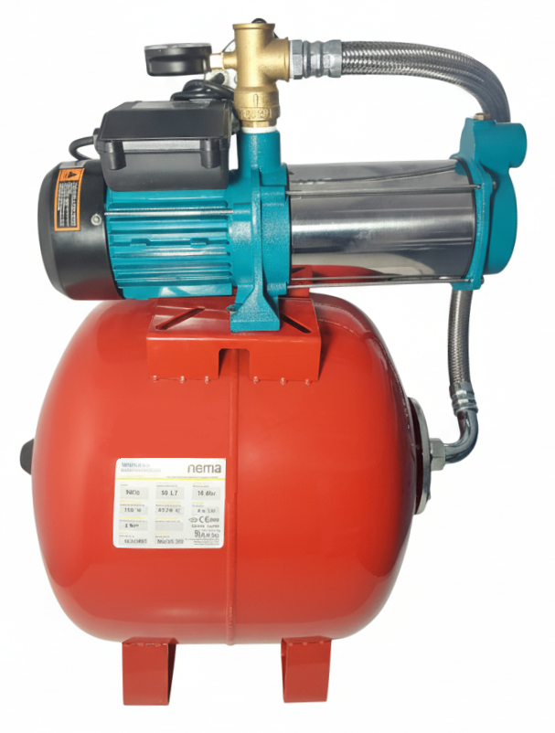 LEO Paket Hidrofor 5XCSm100S 50 Litre Tanklı 1.2 HP