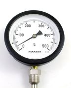 Pakkens Alt Bağlantılı Термометър Ø100mm 500°C 100cm 1/2'' CL2,0