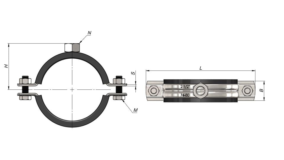 NORM Ağır Yük Somunlu Kelepçe 4''
