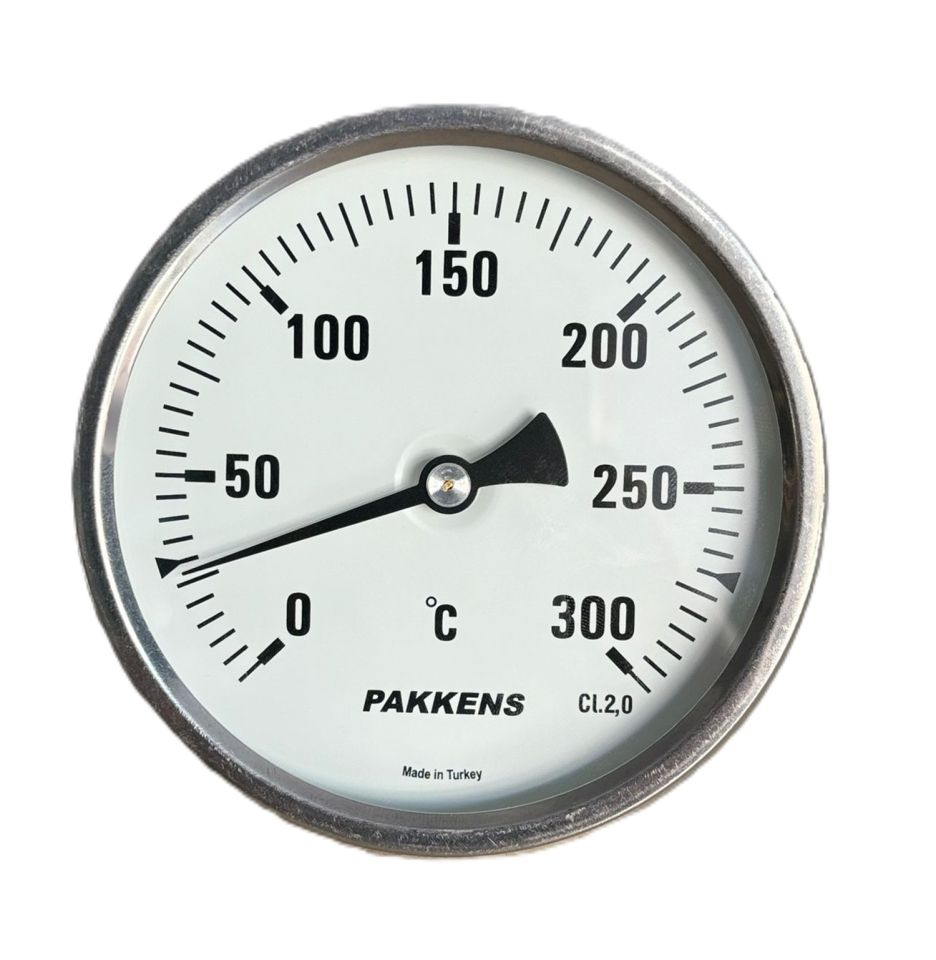 PAKKENS Термометър със заден монтаж Ø63mm 300°C L:10 cm 1/2