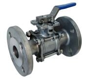 Stainless Steel Ball Valve Dn25 Actuator Mountable Three Piece AISI304
