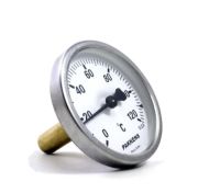 Pakkens Arka Bağlantılı Bi-Metal Termometre Ø100mm 120°C 50cm 1/2'' CL 2,0