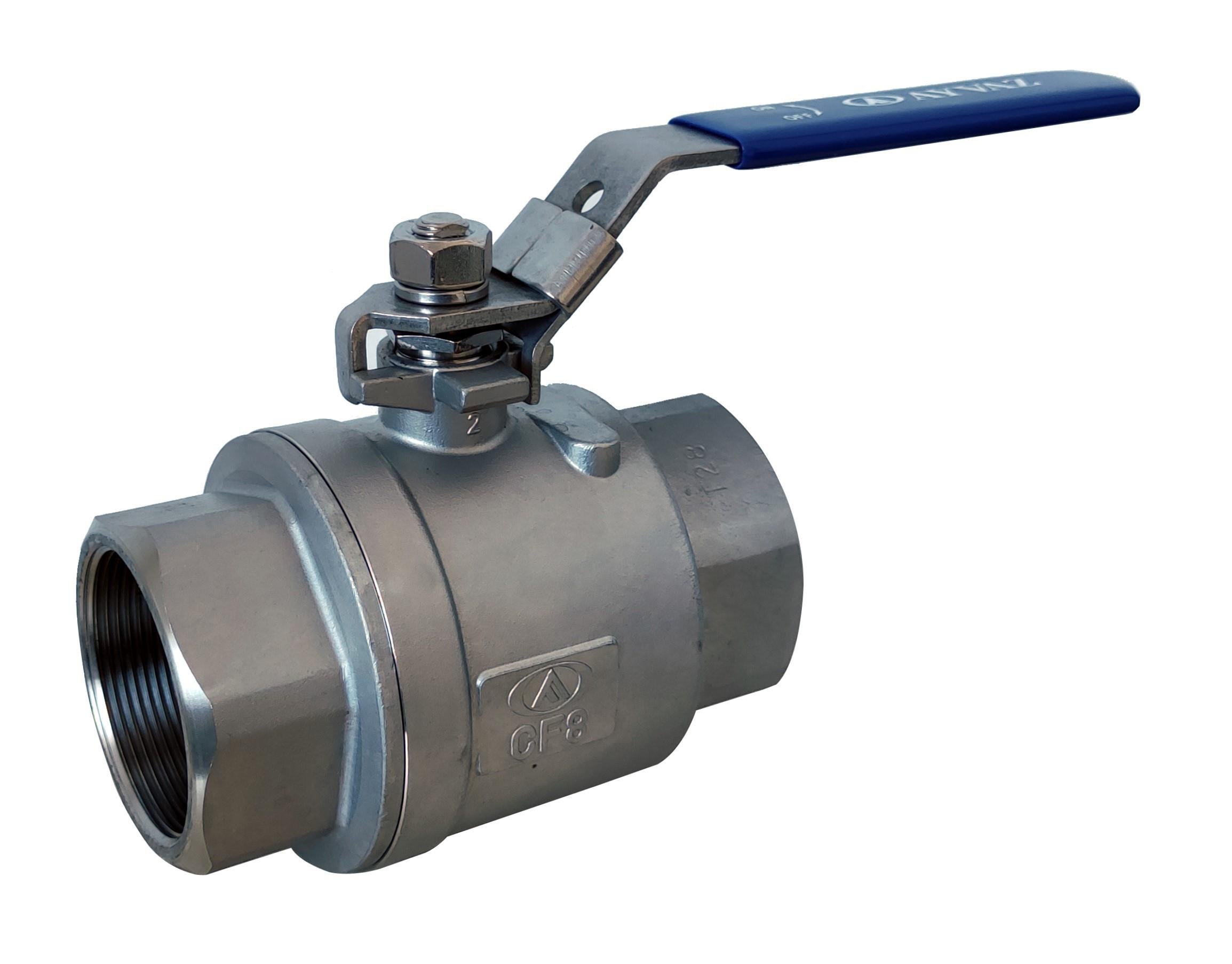 AYVAZ V-2T İki Parçalı Paslanmaz Küresel Vana 3/8'' PN63 AISI316