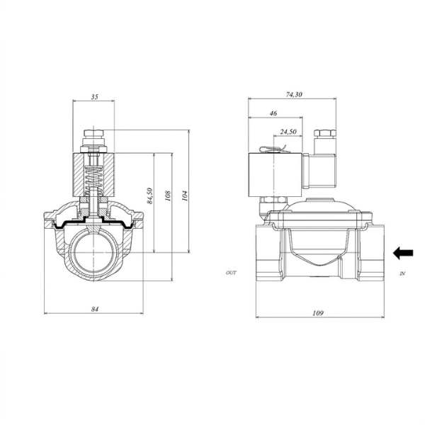 GEVAX 1901-KBNG010-320-G24DC Solenoid Valf 1 1/4''