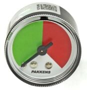 Pakkens Rear Mounted Pollution Indicator Green-Red Ø40 mm 0-2 Bar 1/8''