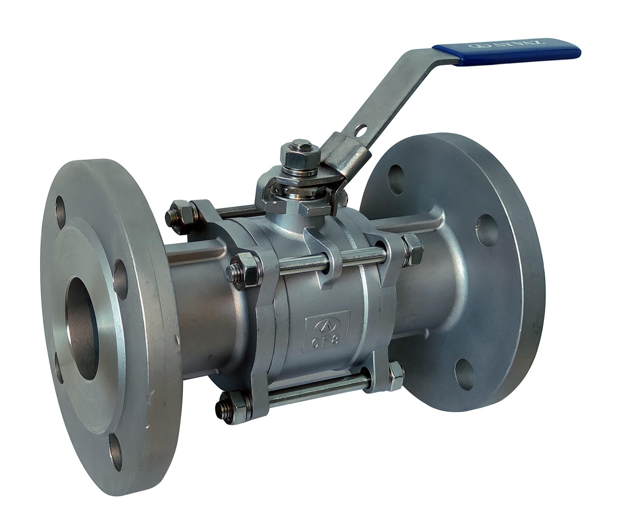 AYVAZ V-3F 3 Parçalı Paslanmaz Küresel Vana DN32 PN40