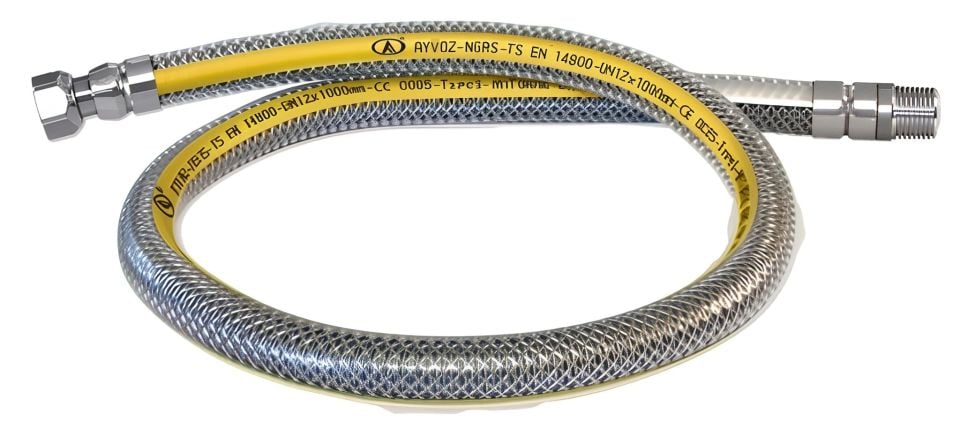 AYVAZ Doğalgaz Ocak Hortumu 1/2'' L:1250mm
