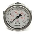 PAKKENS Back Connection Panel Mount Glycerin Filled Pressure Gauge 100 mm