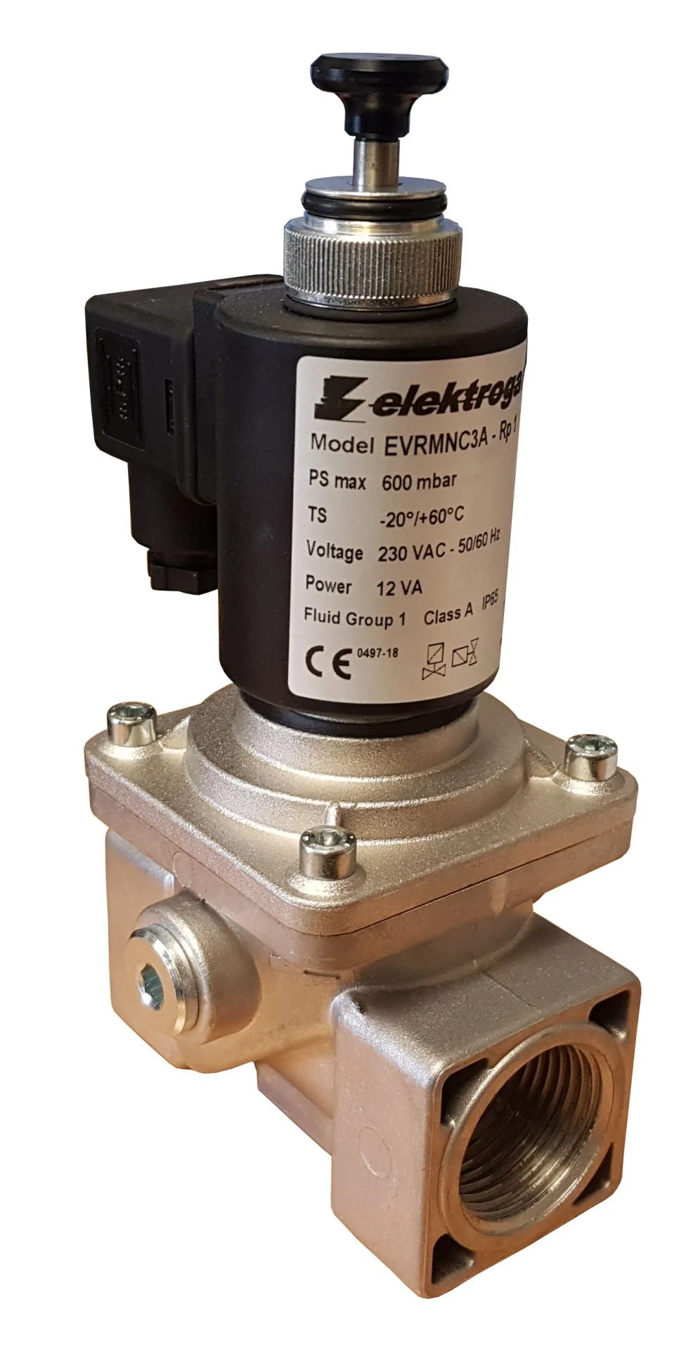 Elektrogas EVRMNC2A Doğalgaz Solenoid Valf 600mBAR 3/4'' 230V AC