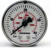 PAKKENS Arka Bağlantılı Gliserinli Manometre Ø63 mm 0-40 Bar
