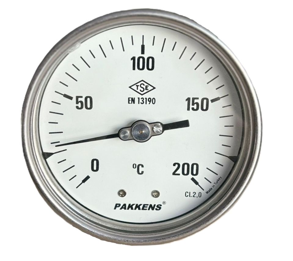 PAKKENS Konum Ayarlı Termometre Ø100mm 200°C