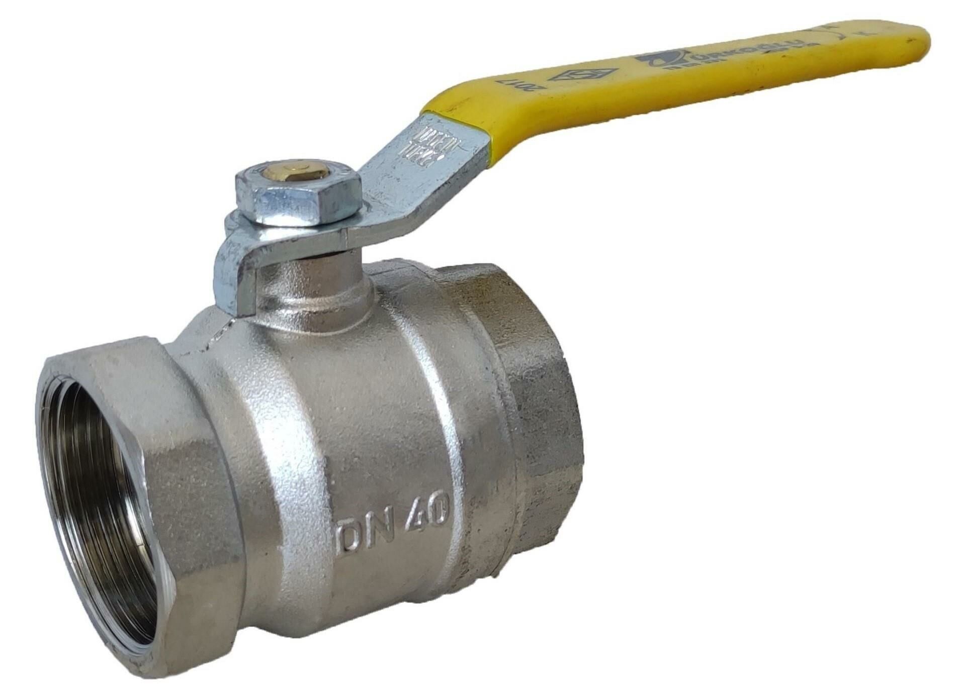Natural Gas Brass Ball Valve Short Type 1 1/4 '' TURKOGLU