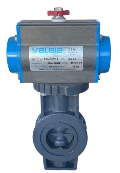U-Pvc Wafer Type Pneumatic Actuated Butterfly Valve (Water) DN50