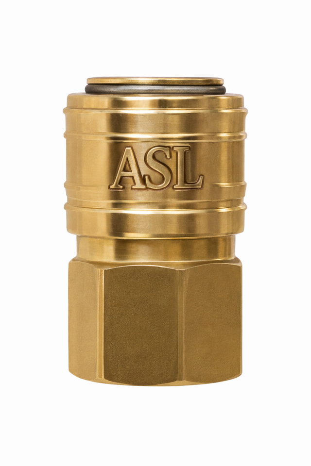 ASEL METAL Месингов бърз съединител – женски корпус 3/8