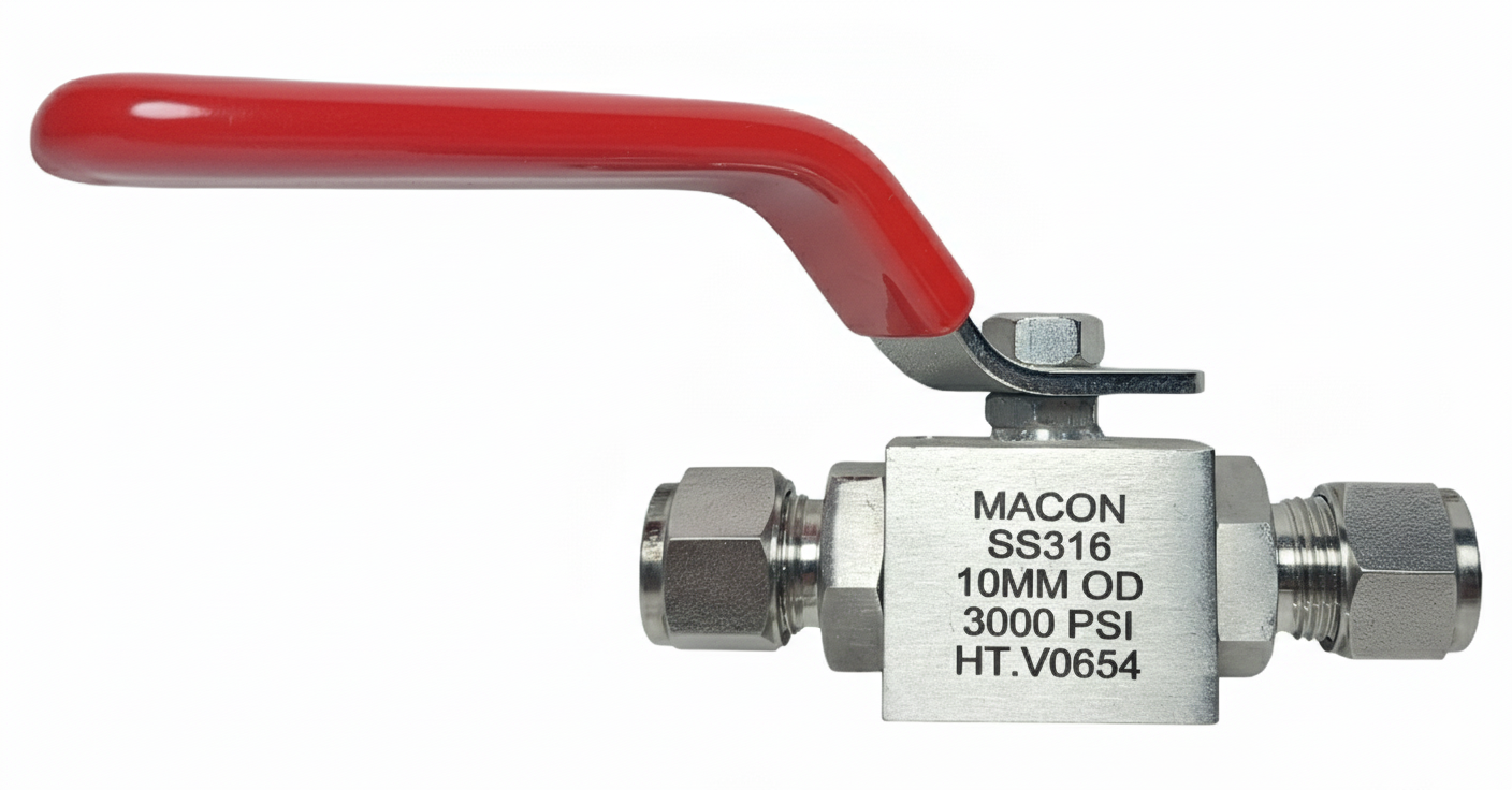 MACON HT.V0654 Hidrolik Paslanmaz Küresel Vana 10mm