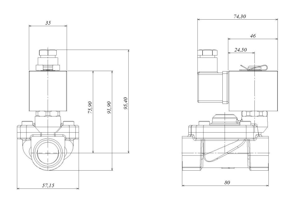 GEVAX 1901-KBNE016-190-G24DC Соленоиден клапан 3/4