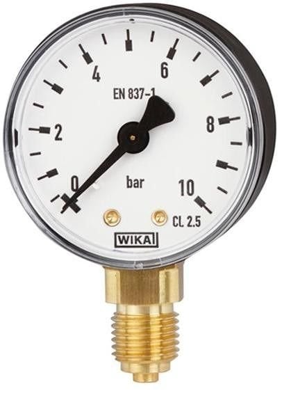 WIKA 111.12.063 Манометър с долно свързване Ø63 250 Bar