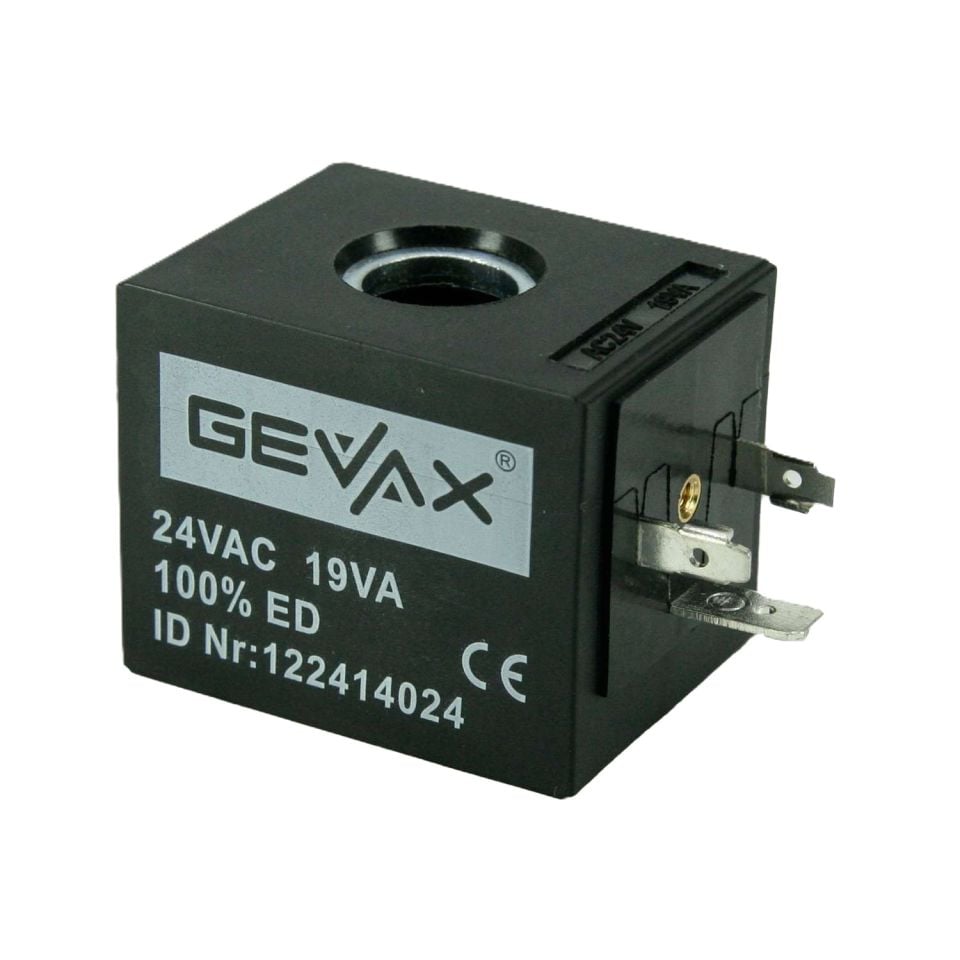 GEVAX Соленоидна бобина за клапан 24V AC 19VA TP4