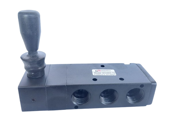 MAXTOR 4H430C15 Pnömatik Valf, Kol Kumandalı Kapalı Merkez 1/2'' 5/3
