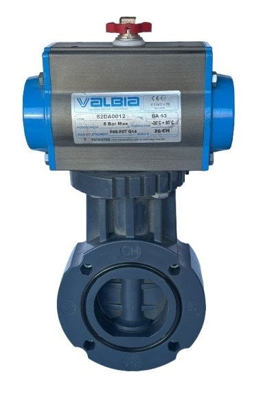 Pnömatik Aktüatörlü U-Pvc Kelebek Vana DN65