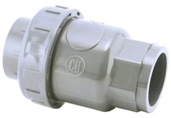 CH Aquaram U-PVC Yapıştırma Muflu Toplu Çekvalf - Ø40 mm