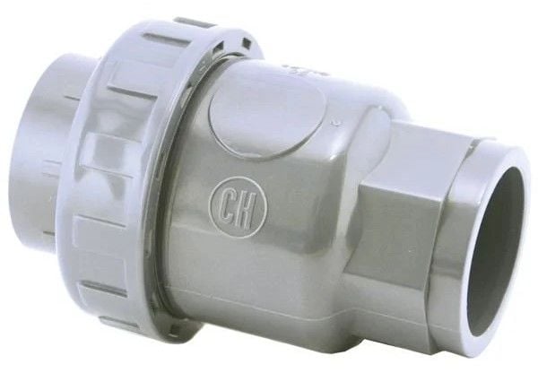 CH Aquaram U-PVC Ball Check Valve Adhesive Joint Ø40mm