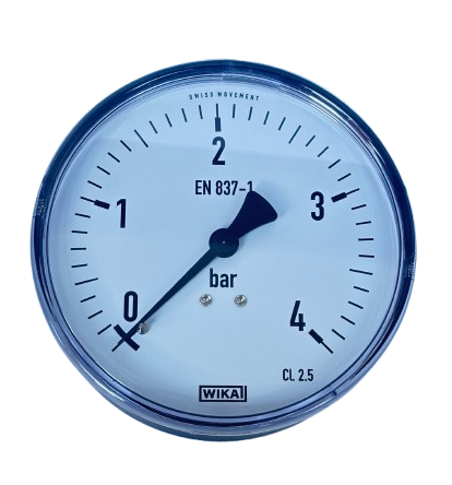 WIKA 111.12.100 Arka Bağlantılı Manometre Ø100mm 4 Bar