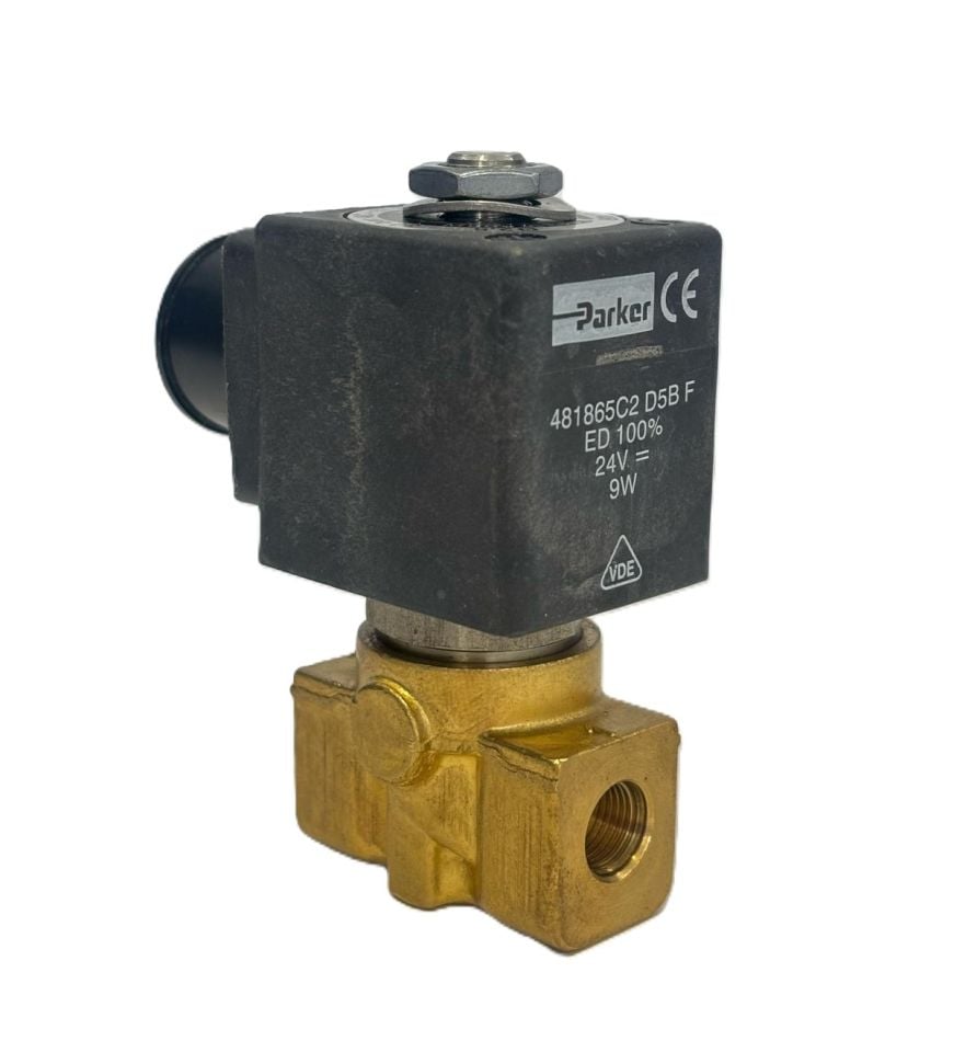 PARKER P/N 362496J 2-Way Solenoid Valve Normally Closed 1/8'' 24V DC