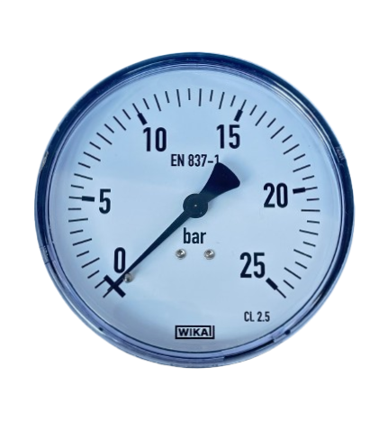 WIKA 111.12.063 Arka Bağlantılı Manometre Ø63mm 25 Bar CL 2,5