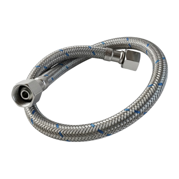 Paslanmaz Örgülü Yakıt Flex Hortumu R+R 3/8'' x 3/8'' L:1200mm