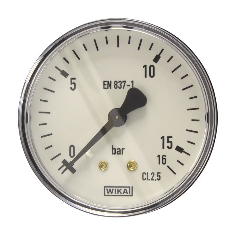WIKA 111.12.063 Arka Bağlantılı Manometre Ø63mm 16 Bar CL 2,5
