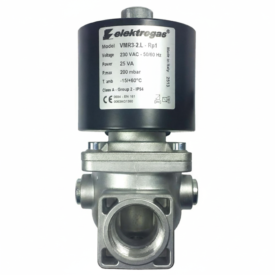 ELEKTROGAS VMR3-2 Doğal Gaz Solenoid Valfi 200 mbar 1''