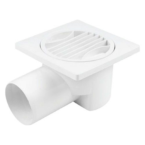 Yer Süzgeci Yandan Çıkışlı PVC 10x10 cm Su Tahliye