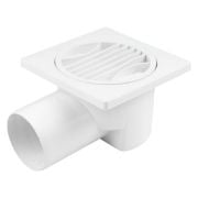 Yer Süzgeci Yandan Çıkışlı PVC 10x10 cm Su Tahliye