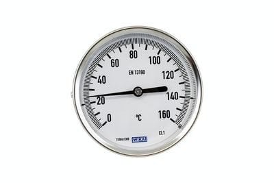 WIKA Arka Bağlantılı Bimetal Termometre Ø100mm 120°C 1/2''