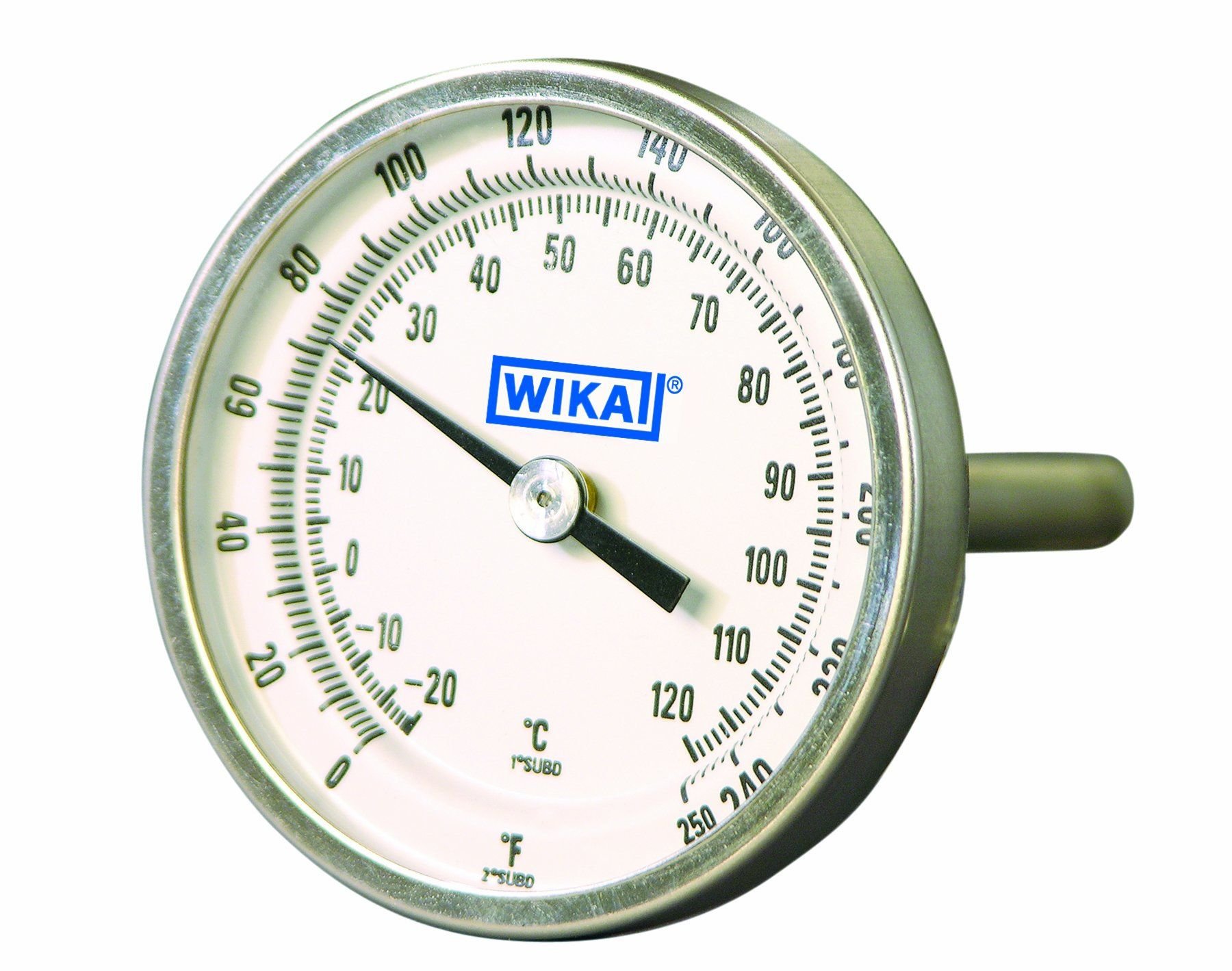 Wika Arka Bağlantılı Bi-Metal Termometre Ø100mm -30 +60°C 1/2'' 10cm CL2,0