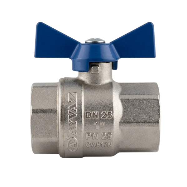 Ayvaz Kelebek Kollu Pirinç Küresel Vana PN25 1/2''