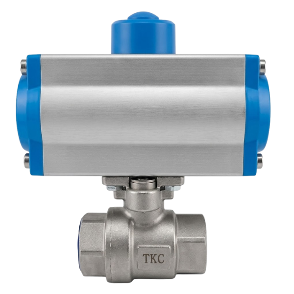 Pnömatik Aktüatörlü Paslanmaz Küresel Vana PN63 3/4''