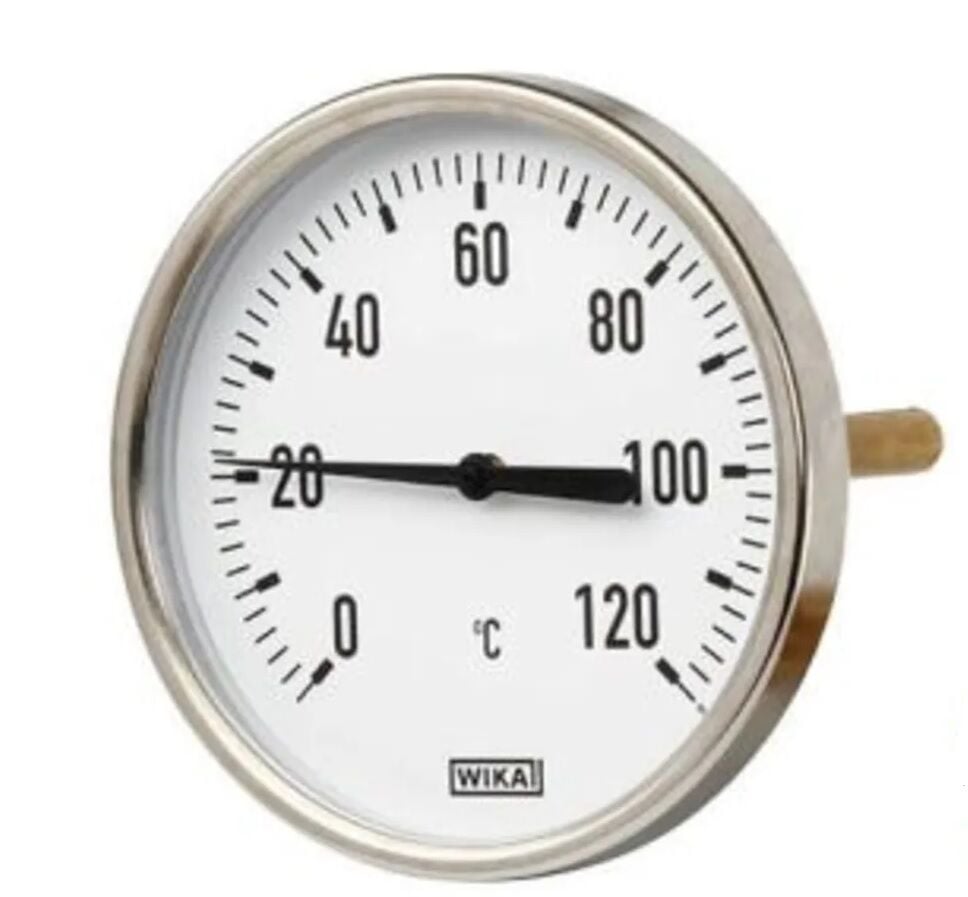 Wika Arka Bağlantılı Bi-Metal Termometre Ø100mm 120°C 1/2'' 30cm KL 2,0