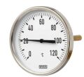 Wika Arka Bağlantılı Bi-Metal Termometre Ø100mm 120°C 1/2'' 30cm KL 2,0