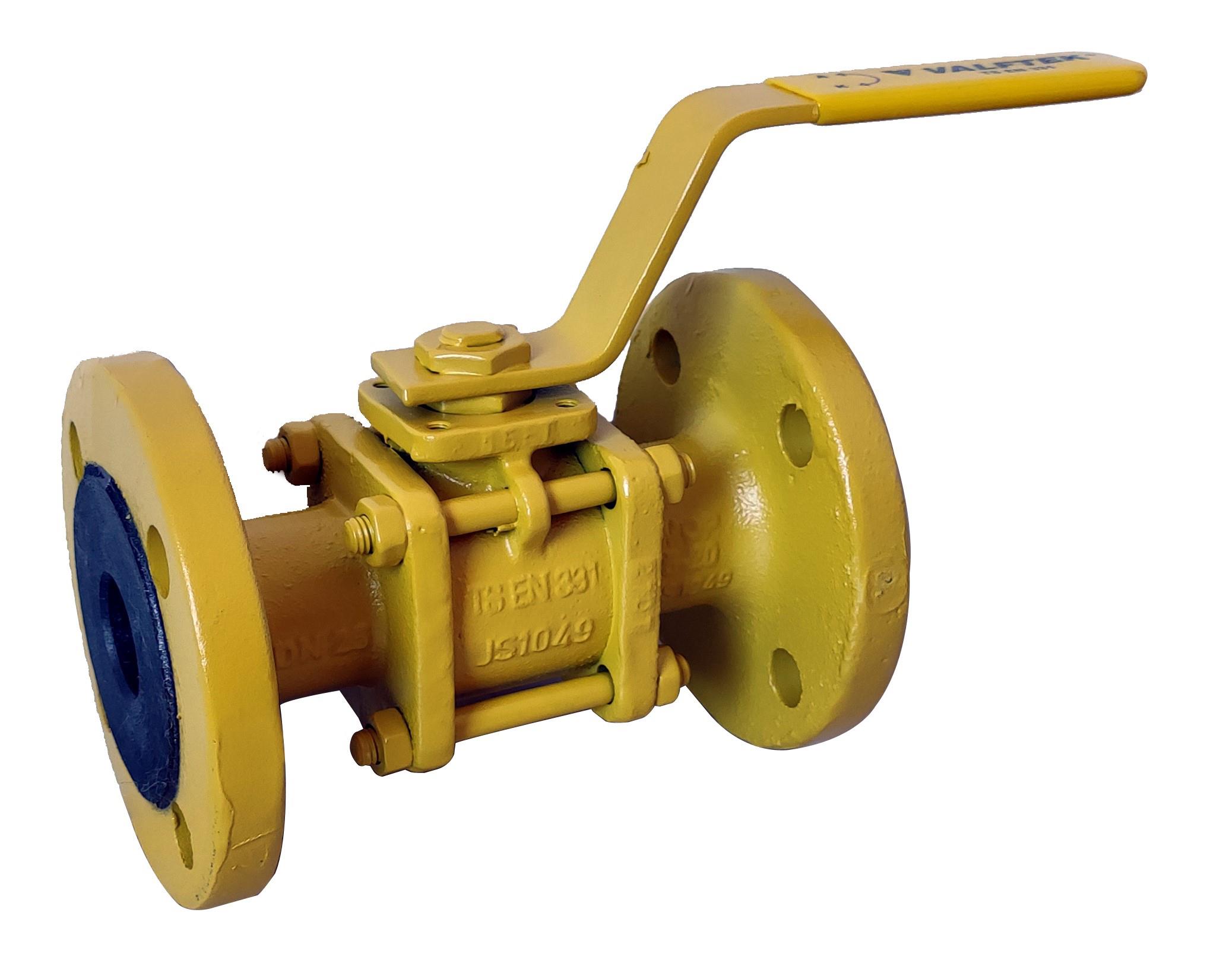 VALFTEK Tam Geçişli 3 Parçalı Doğalgaz Küresel Vana DN65