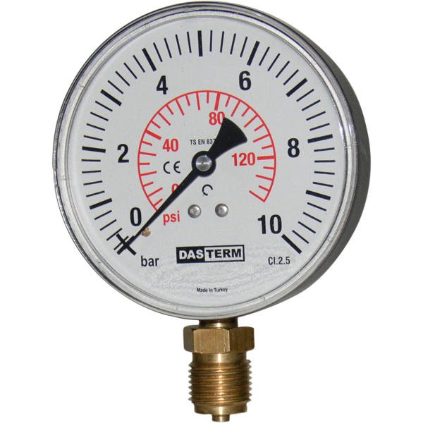 Manometre Ø100 16 Bar  Alttan Çıkışlı DASTERM