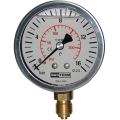 DASTERM Manometer Bottom Outlet Glycerin Ø100 16 Bar KL 2.5