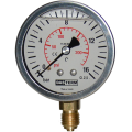 DASTERM Manometer Bottom Outlet Glycerin Ø100 16 Bar KL 2.5