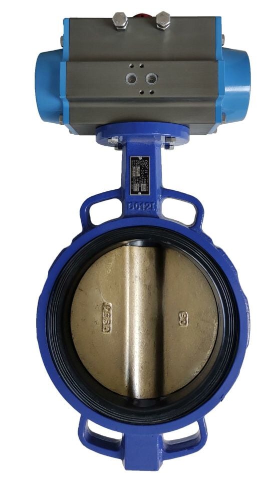 AYVAZ KV-17 Wafer Tip Pnömatik Aktüatörlü Kelebek Vana