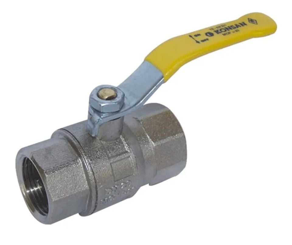 KONSAN Doğalgaz Pirinç Küresel Vana 1/2'' MOP 0,5
