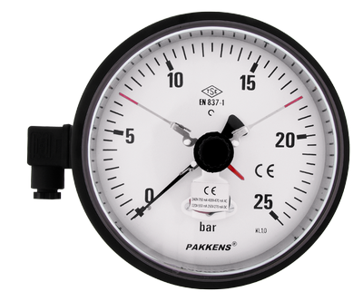 PAKKELS Pano Kontaklı Manometre Ø100mm 250 Bar