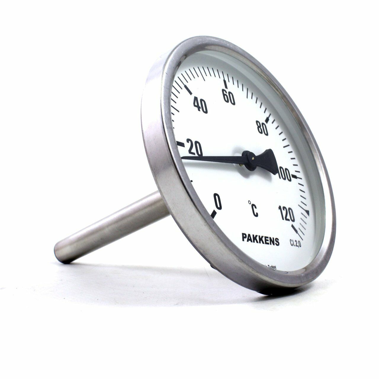 PAKKENS Arka Bağlantılı Bi-Metal Termometre Ø100mm 120°C