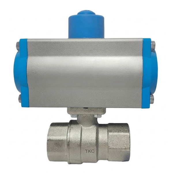 Pnömatik Aktüatörlü Pirinç Küresel Vana PN25 1 1/4''