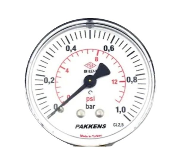 PAKKENS Pano Tipi Manometre Ø63mm 1 Bar